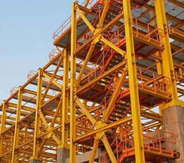 نصب سازه های فلزی پتروشیمی متانول سیراف 